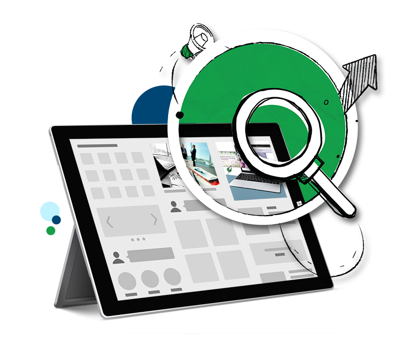 Pictogramme représentant la web analyse