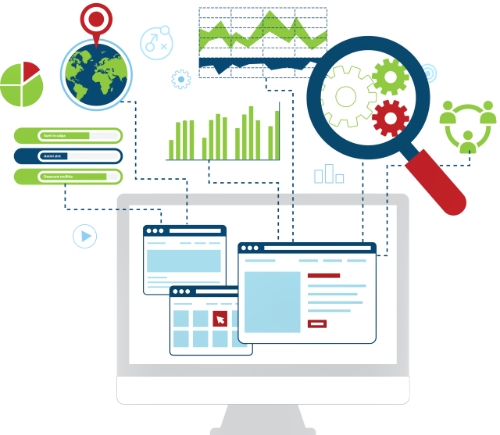 Pictogramme représentant la web analyse