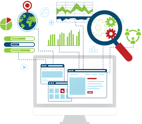 Pictogramme représentant la web analyse